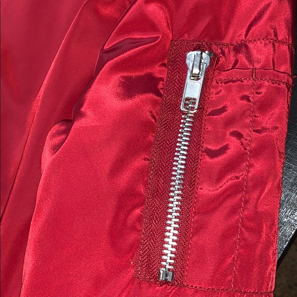 Red Forever 21 Bomber Jacket - Picture 3 of 3